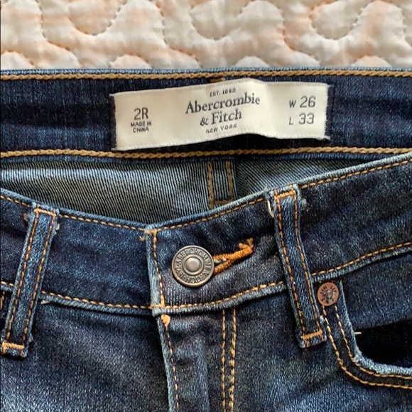 Abercrombie & Fitch dark blue skinny denim jeans - Picture 2 of 3